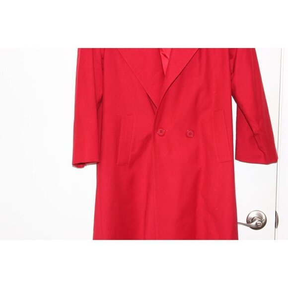 Vintage Diana Charles Red Wool Overcoat Size  4/5 (Small) Womens - Picture 5 of 13